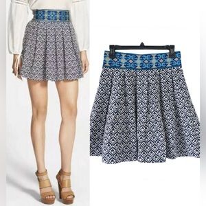 Sister Jane A-Line BOHO Embroidered Classic Skirt Size M